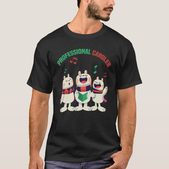 Camiseta Caroler Profissional Cante Seu Coração (Frente)