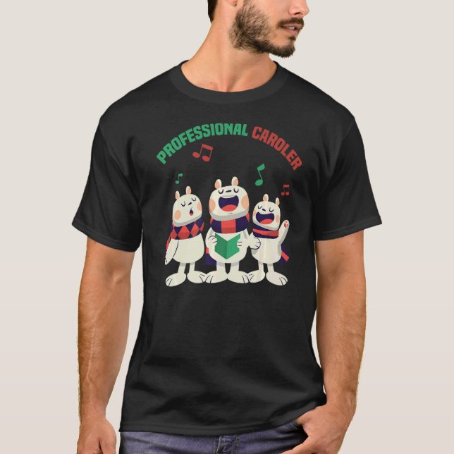 Camiseta Caroler Profissional Cante Seu Coração (Frente)