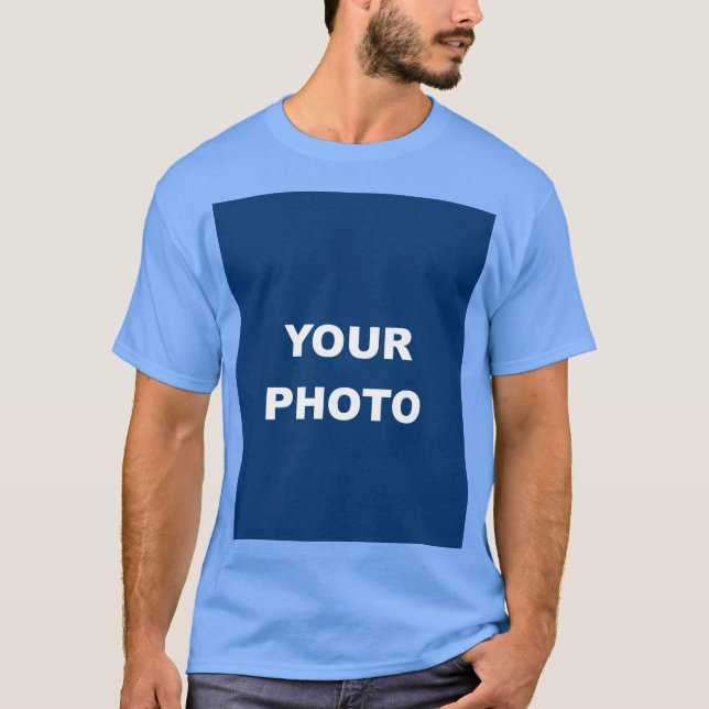 Camiseta Carolina Blue adiciona sua foto de imagem (Frente)