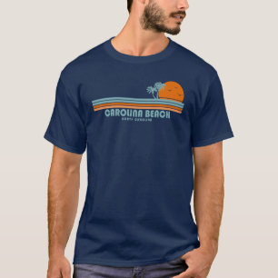 Camiseta Carolina do Norte Carolina Sun Palm Trees