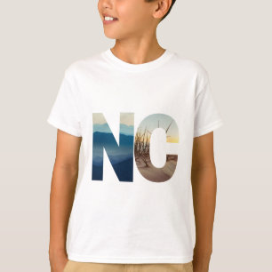 Camiseta Carolina do Norte - praia para viagem de montanha