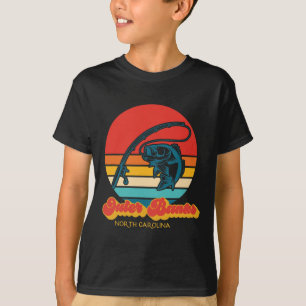 Camiseta Carolina do Norte Walleye Fish Retro Obx Outer Ban