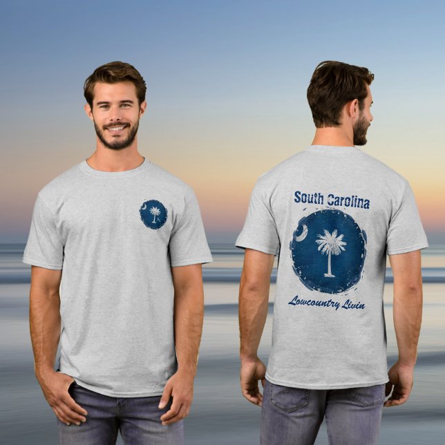 Camiseta Carolina do Sul Lowcountry vive em gênero neutro (Criador carregado)