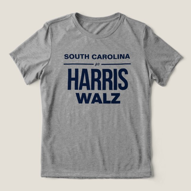 Camiseta Carolina do Sul para Harris Walz (Design frontal)