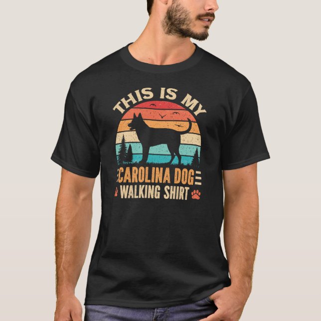 Camiseta Carolina Dog Walking Dad American Dingo Walker (Frente)