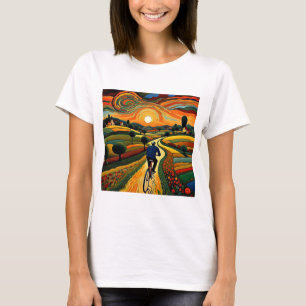 Camiseta Carona de bicicleta no pôr do sol 4