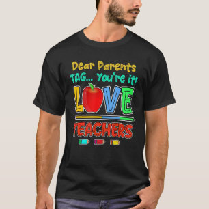 Camiseta Caros pais dizem que você ama pais de professores