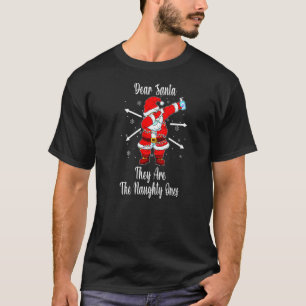 Camiseta Caros Papais noeis A Dabbing Vestindo Máscara Eles