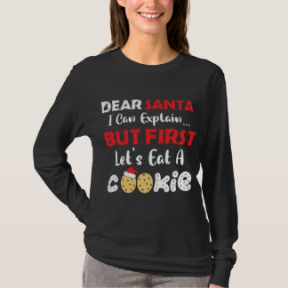 Camiseta Caros Papais noeis Comem Cookies Engraçados Cookie