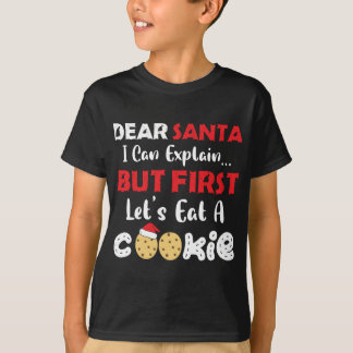 Camiseta Caros Papais noeis Comem Cookies Engraçados Cookie