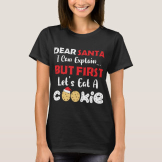 Camiseta Caros Papais noeis Comem Cookies Engraçados Cookie