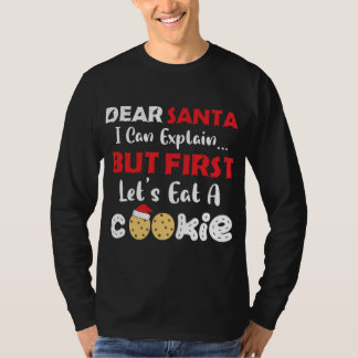 Camiseta Caros Papais noeis Comem Cookies Engraçados Cookie