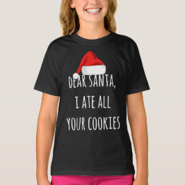 Camiseta Caros Papais noeis, comi todos os seus biscoitos.