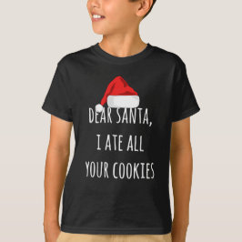 Camiseta Caros Papais noeis, comi todos os seus biscoitos.