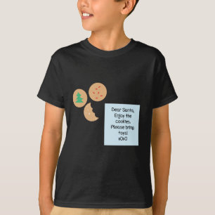 Camiseta Caros Papais noeis Cookies Por Favor Tragam Brinqu