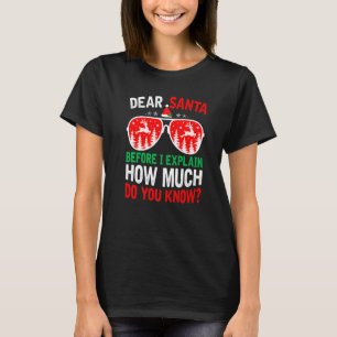Camiseta Caros Papais noeis De Natal Antes De Explicar Quan
