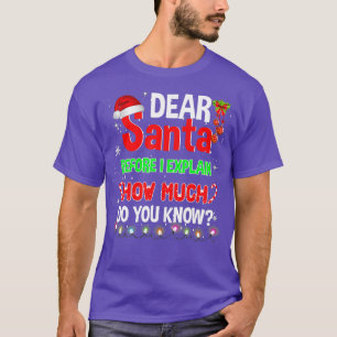 Camiseta Caros Papais noeis De Natal Antes De Explicar Quan