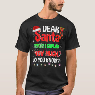 Camiseta Caros Papais noeis De Natal Antes De Explicar Quan