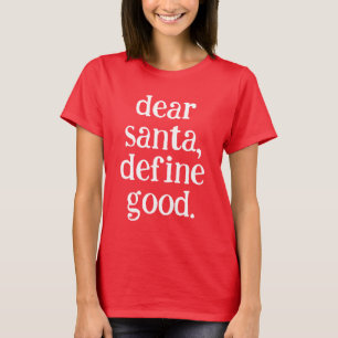 Camiseta Caros Papais noeis Definem Bons Xmas de Natal Engr