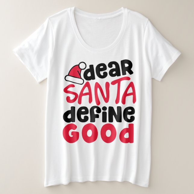 Camiseta Caros Papais noeis definem um bom Natal engraçado (Frente do Design)