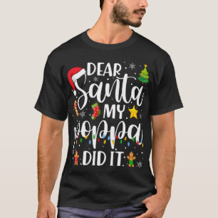 Camiseta Caros Papais noeis Engraçados Meu Pai Fez Isso Fam