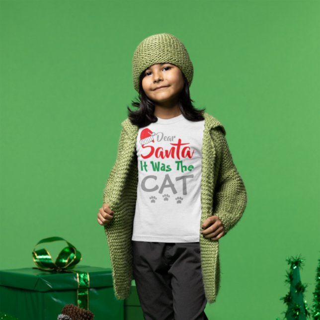 Camiseta Caros Papais noeis: Era O Gato (Criador carregado)