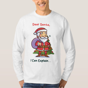 Camiseta Caros Papais noeis, Eu Posso Explicar - Feliz Nata