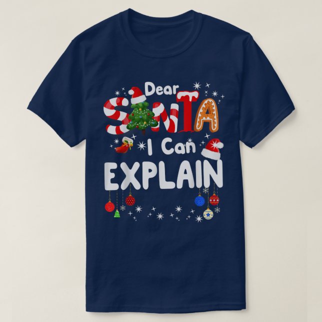 Camiseta Caros Papais noeis Eu Posso Explicar Meninos De Na (Frente do Design)