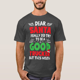 Camiseta Caros Papais noeis, Eu Tento Ser Um Bom Caminhonei