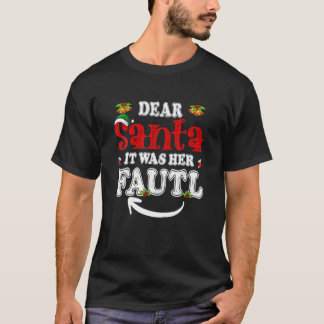 Camiseta Caros Papais noeis, Foi Culpa Dela O Seu Natal E O