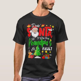 Camiseta Caros Papais noeis, foi por culpa do meu avô, Papa