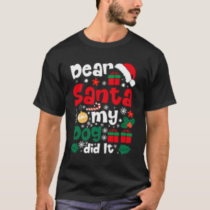 Camiseta Caros Papais noeis Meu Cachorro Fez Engraçado Paja