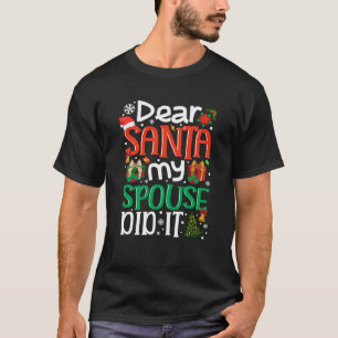 Camiseta Caros Papais noeis Meu Esposa Fez Família Engraçad