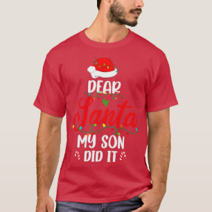 Camiseta Caros Papais noeis Meu Filho Fez Natal Familiar1