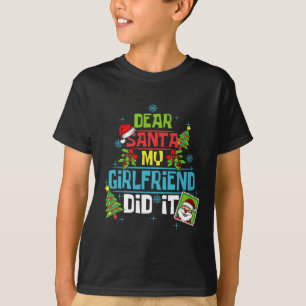 Camiseta Caros Papais noeis, Meu Namorada Fez Xmas Namorado