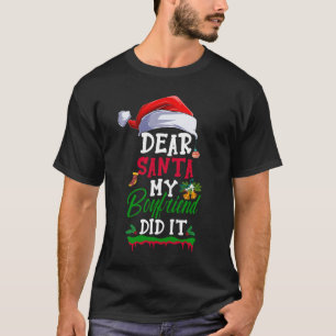 Camiseta Caros Papais noeis Meu Namorado Fez Um Natal Engra
