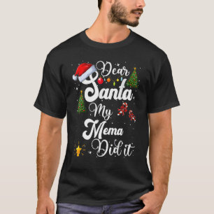 Camiseta Caros Papais noeis, Minha Mema Fez No Natal Pajama
