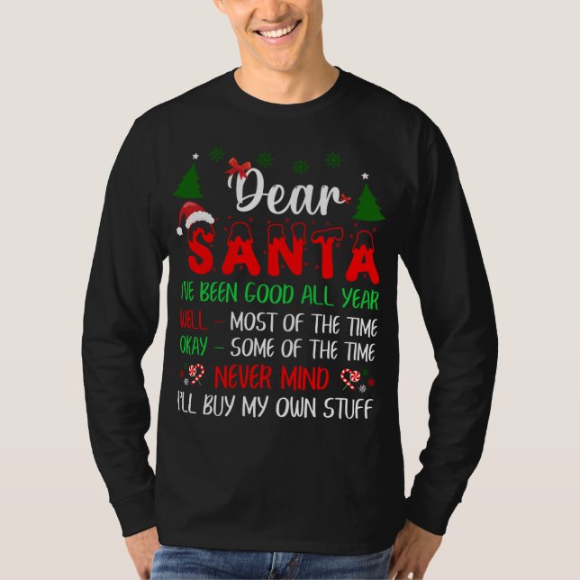 Camiseta Caros Papais noeis, não se importam que eu Comprar (Frente)