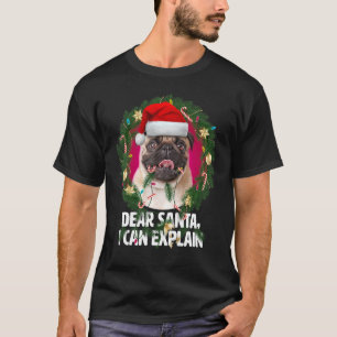 Camiseta Caros Papais noeis, o Cachorro de Pug Bonito foi n