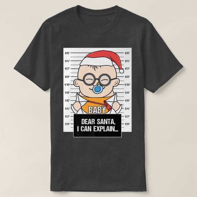 Camiseta Caros Papais noeis Posso Explicar Chri Criminoso D (Frente do Design)