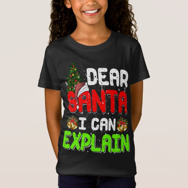 Camiseta Caros Papais noeis Posso Explicar O Engraçado Xmas (Frente)