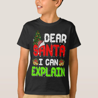 Camiseta Caros Papais noeis Posso Explicar O Engraçado Xmas