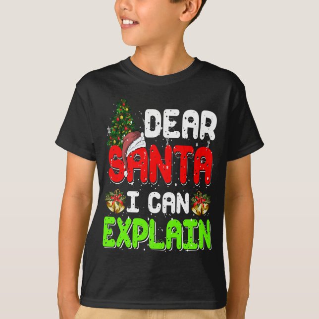 Camiseta Caros Papais noeis Posso Explicar O Engraçado Xmas (Frente)