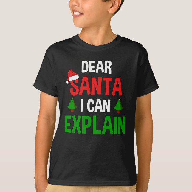 Camiseta Caros Papais noeis, Posso Explicar O Feliz Natal (Frente)