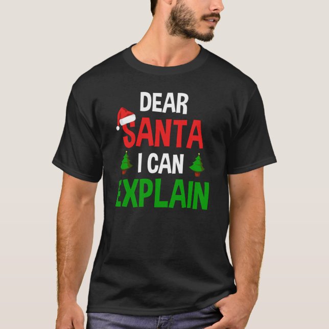 Camiseta Caros Papais noeis, Posso Explicar O Feliz Natal (Frente)