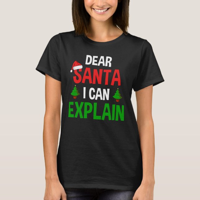 Camiseta Caros Papais noeis, Posso Explicar O Feliz Natal (Frente)