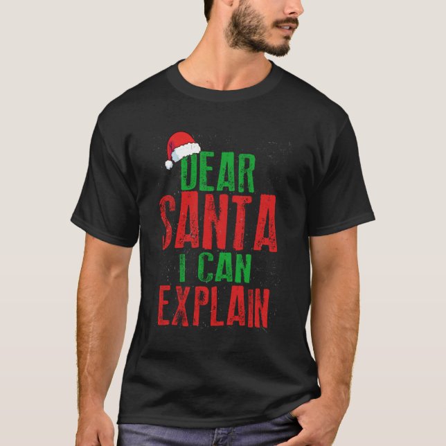 Camiseta Caros Papais noeis, Posso Explicar O Xmas Que Corr (Frente)