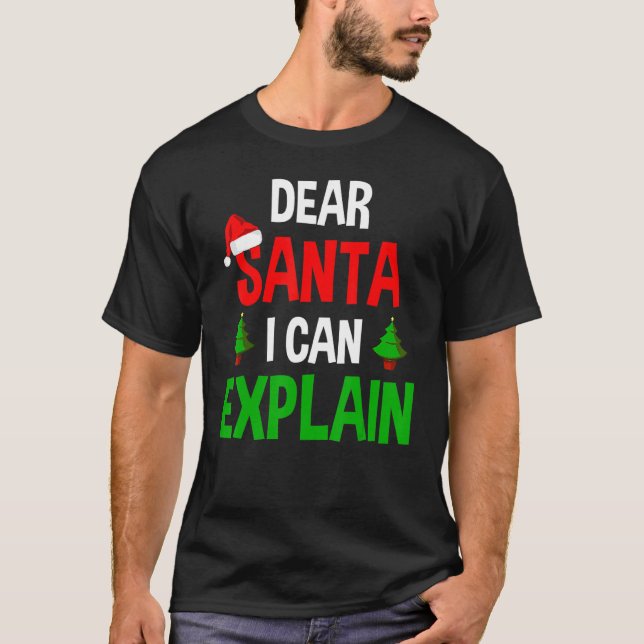 Camiseta Caros Papais noeis Que Posso Explicar O Natal (Frente)
