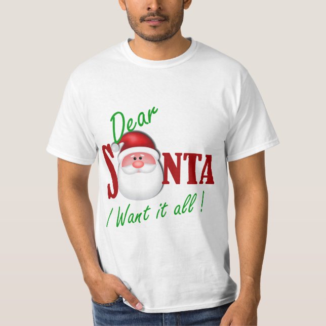 Camiseta Caros Papais noeis, quero tudo! (Frente)