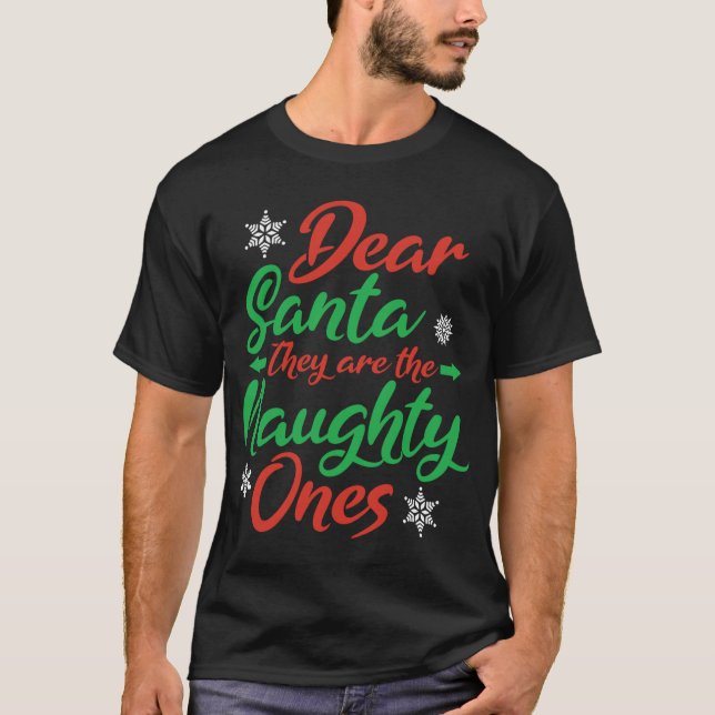 Camiseta Caros Papais noeis, São Os Malditos Nau De Natal (Frente)